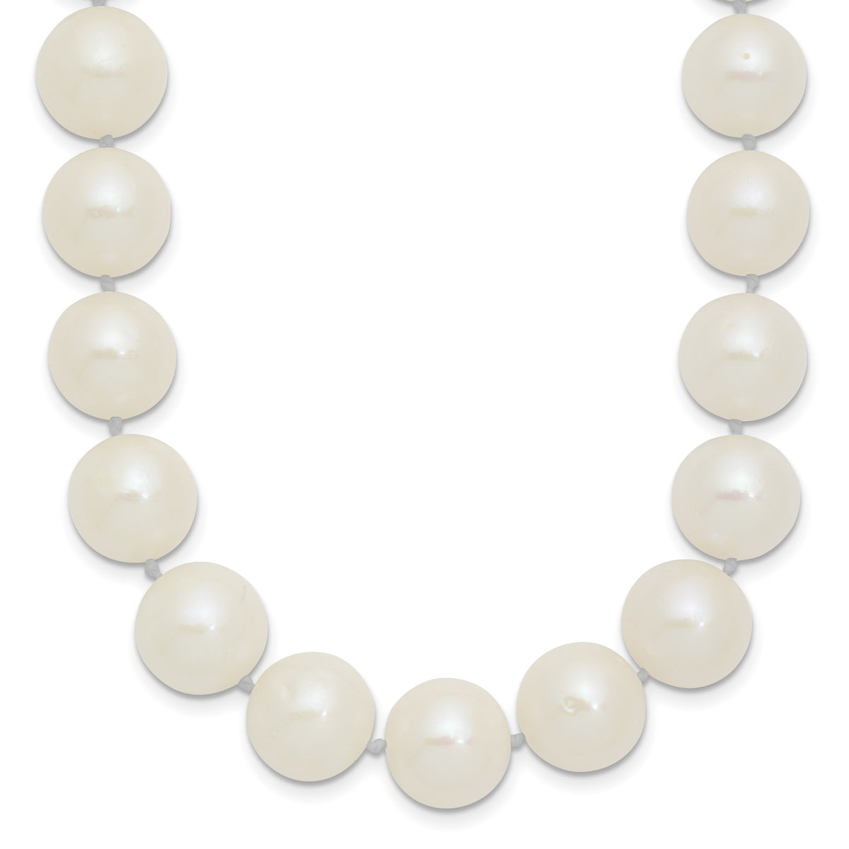 Round White Freshwater Pearl Necklace in 14K Yellow Gold - Sophia Jewelers Main image