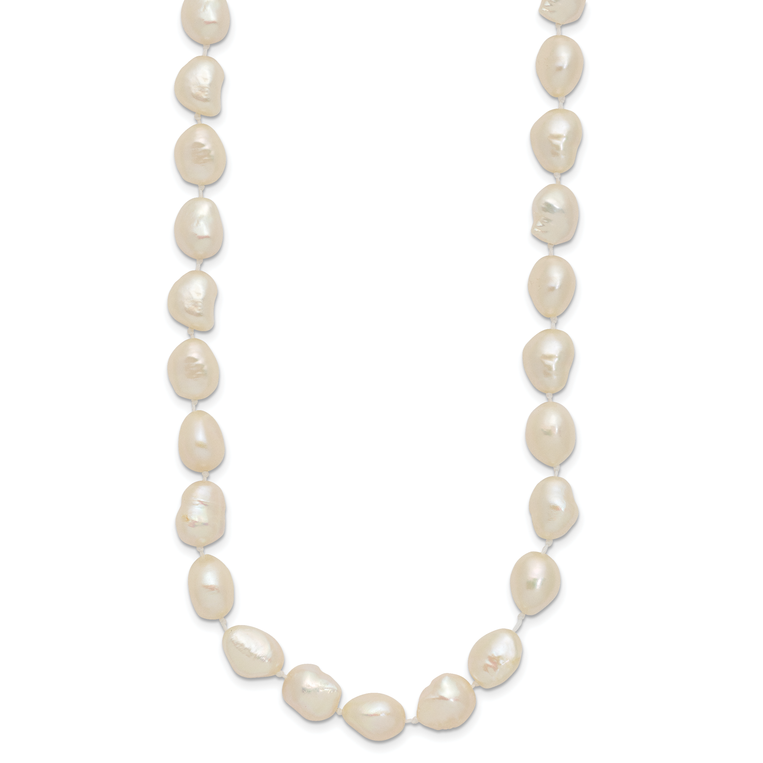 14k 7x11mm Baroque White Freshwater Cultured Pearl 20 inch Necklace Secondary image
