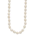 14k 7x11mm Baroque White Freshwater Cultured Pearl 20 inch Necklace
