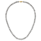 14K 6-7mm Grey Near Round Freshwater Cultured Pearl 20 inch Necklace