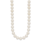 14k Polished 9-10mm Near-Round White Freshwater Cultured Pearl 18 inch Necklace