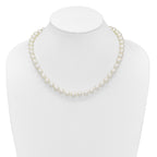 14k Polished 9-10mm Near-Round White Freshwater Cultured Pearl 18 inch Necklace
