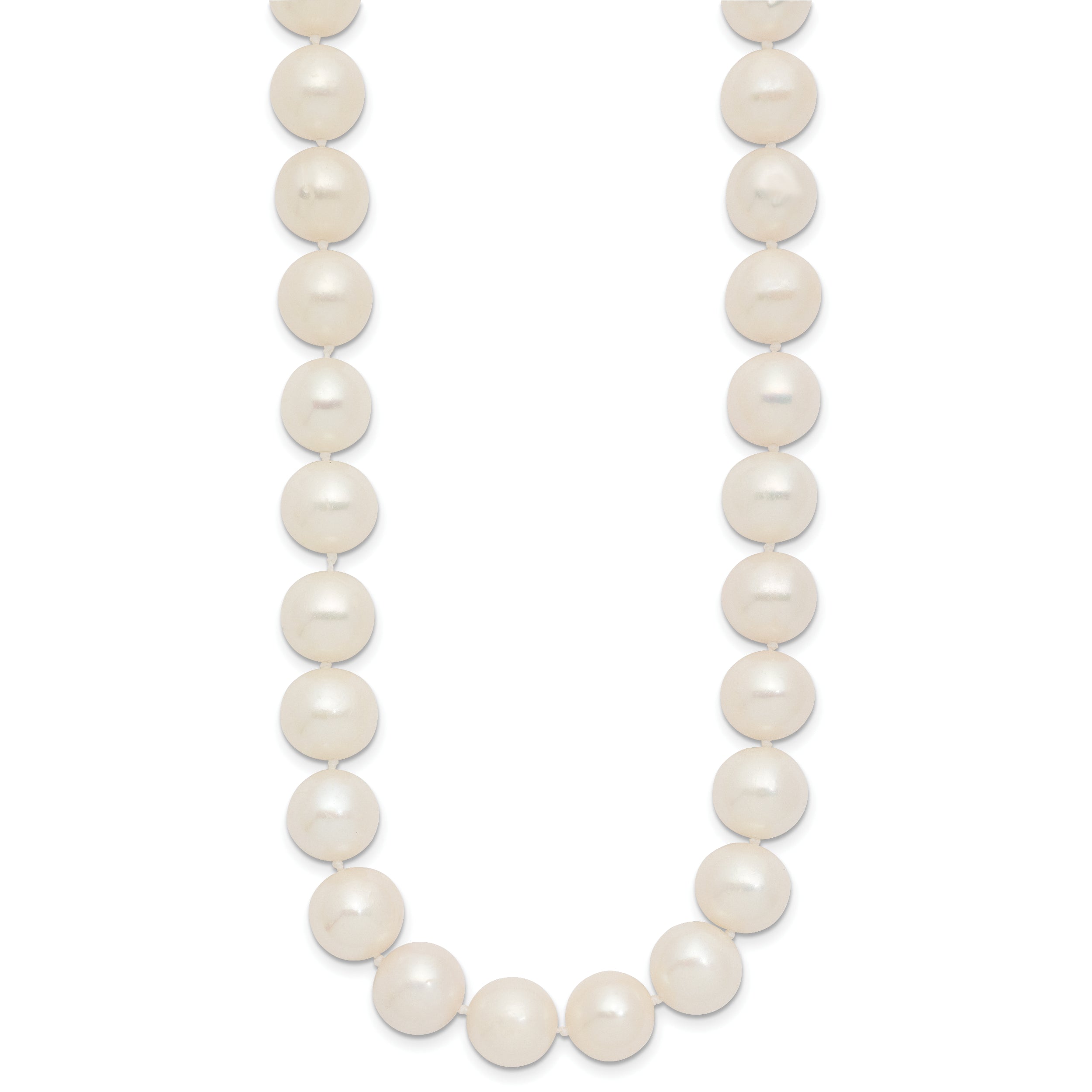 14k Polished 10-11mm Near-Round White Freshwater Cultured Pearl 18 inch Necklace