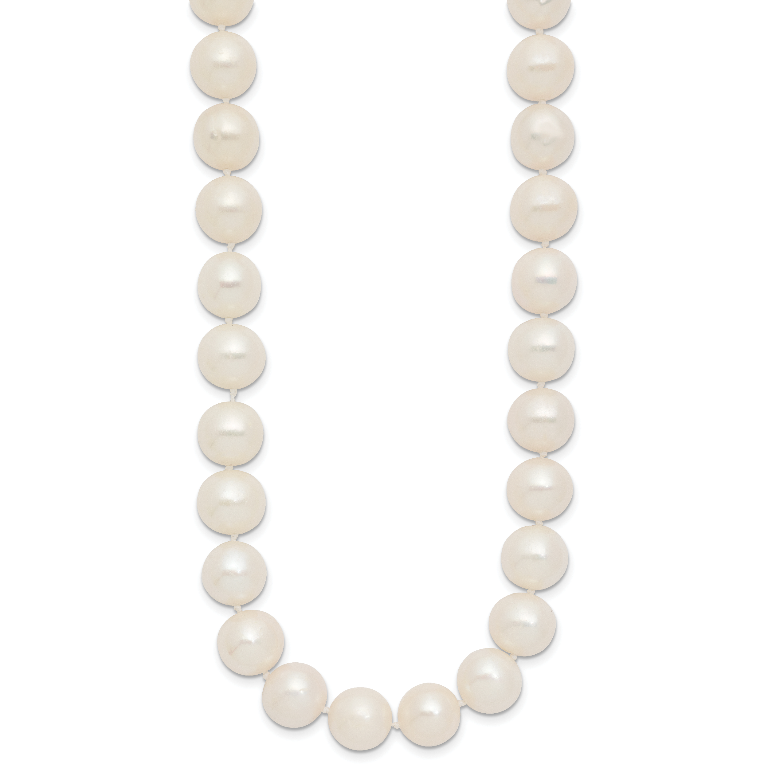 14k Polished 10-11mm Near-Round White Freshwater Cultured Pearl 18 inch Necklace Secondary image