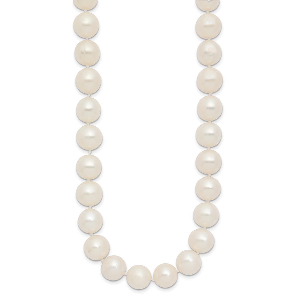 14k Polished 10-11mm Near-Round White Freshwater Cultured Pearl 18 inch Necklace
