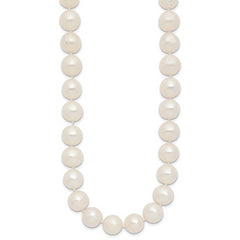 14k Polished 10-11mm Near-Round White Freshwater Cultured Pearl 18 inch Necklace