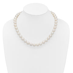 14k Polished 10-11mm Near-Round White Freshwater Cultured Pearl 18 inch Necklace