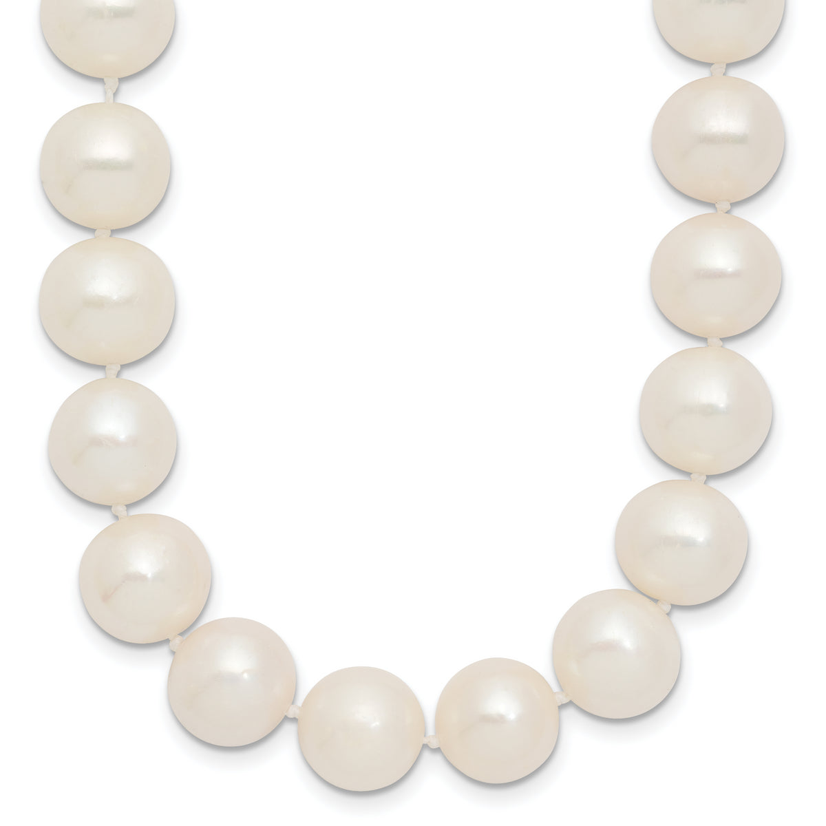 14k Polished 10-11mm Near-Round White Freshwater Cultured Pearl 18 inch Necklace