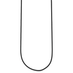 14k White Gold Clasp 1.5mm 20 inch Black Leather Cord Necklace