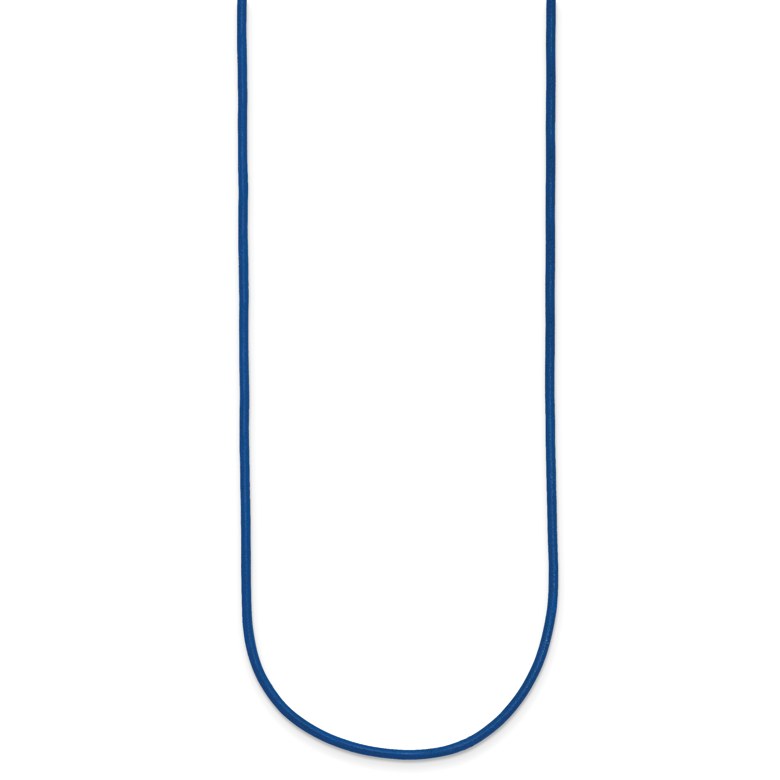 14k Yellow Clasp 1.6mm 16 inch Royal Blue Leather Cord Necklace Secondary image