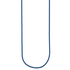 14k Yellow Clasp 1.5mm 18 inch Royal Blue Leather Cord Necklace