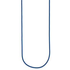 14k Yellow Clasp 1.5mm 18 inch Royal Blue Leather Cord Necklace