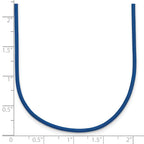 14k Yellow Clasp 1.5mm 18 inch Royal Blue Leather Cord Necklace