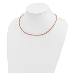 14k Yellow Clasp 2mm 18 inch Natural Leather Cord Necklace