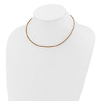 14k Yellow Clasp 2mm 16 inch Natural Leather Cord Necklace