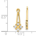 14k AA Dangle Cluster Diamond Earring Jacket