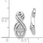 14k White Gold AA Infinity Diamond Earring Jacket
