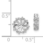 14k White Gold AA Diamond Earring Jacket