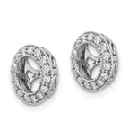 14k White Gold AAA Diamond Earring Jacket