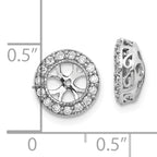 14k White Gold AAA Diamond Earring Jacket