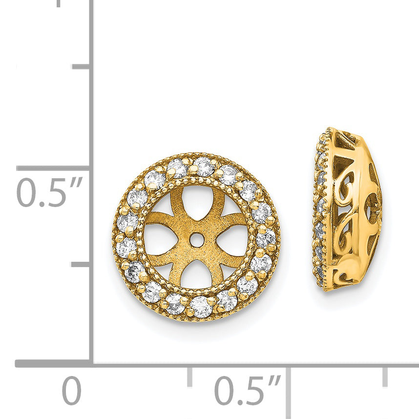 14k AA Diamond Earring Jacket Secondary image