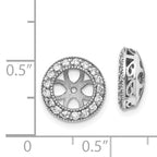 14k White Gold AAA Diamond Earring Jacket