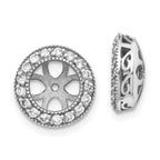 14k White Gold AAA Diamond Earring Jacket