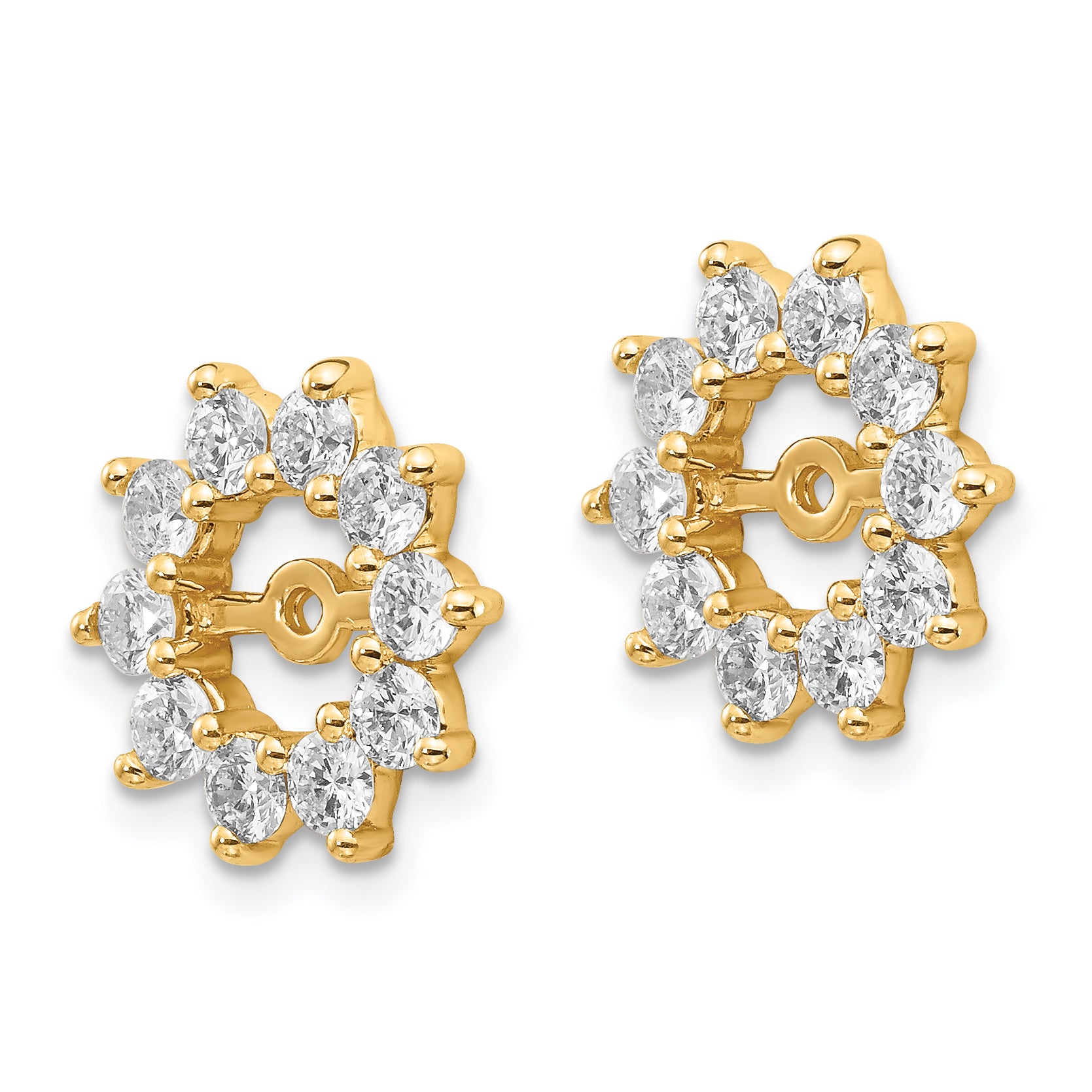 14k AA Fancy Diamond Earring Jacket Secondary image