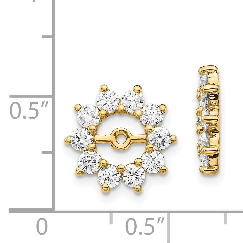 14k AA Fancy Diamond Earring Jacket