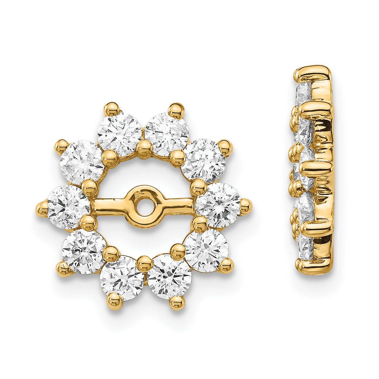 14k AA Fancy Diamond Earring Jacket