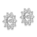 14k White Gold AA Fancy Diamond Earring Jacket