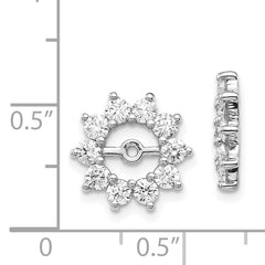14k White Gold AAA Fancy Diamond Earring Jacket