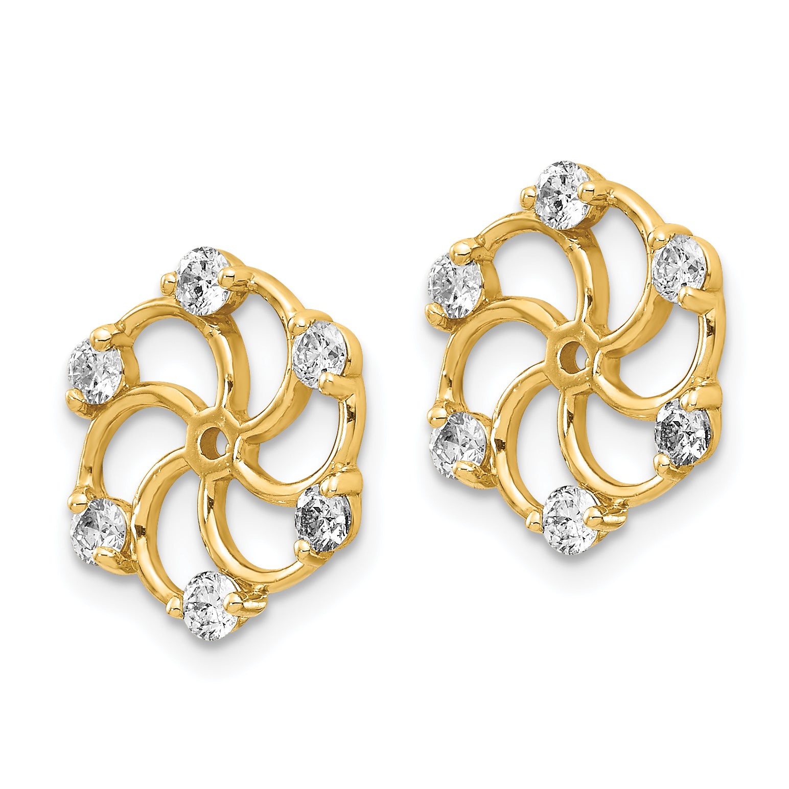 14k AA Diamond Earring Jacket Secondary image