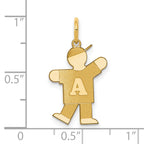 14k The Kids Small Alphabet Boy Kiss Charm