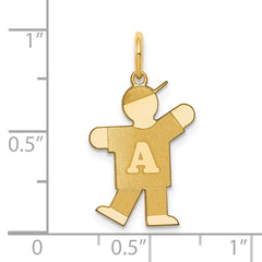 14k The Kids Small Alphabet Boy Kiss Charm