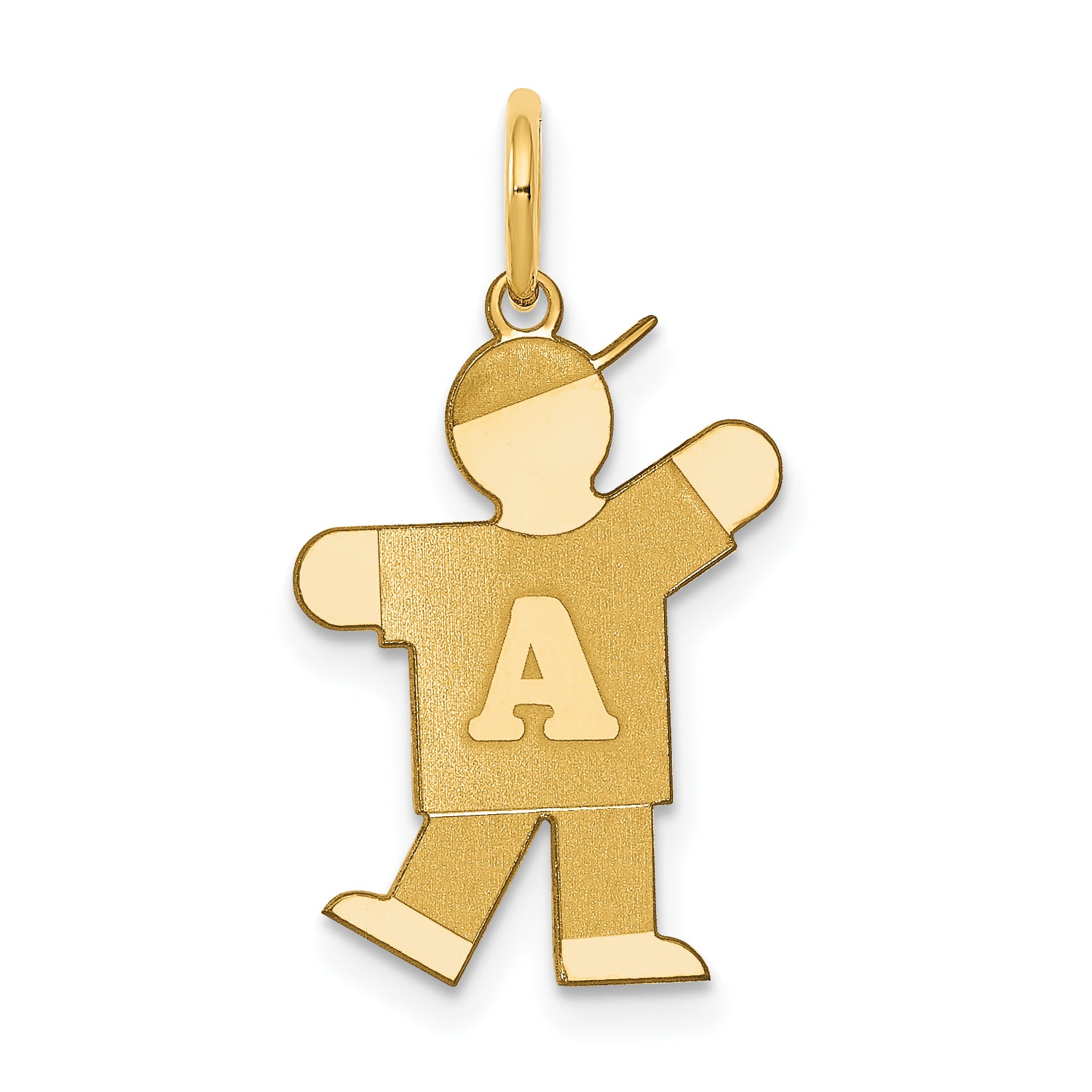 14k The Kids Small Alphabet Boy Kiss Charm Main image