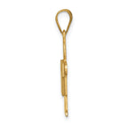 Hugs Boy Charm in 14K Yellow Gold, 25mm Satin Engravable - Sophia Jewelers