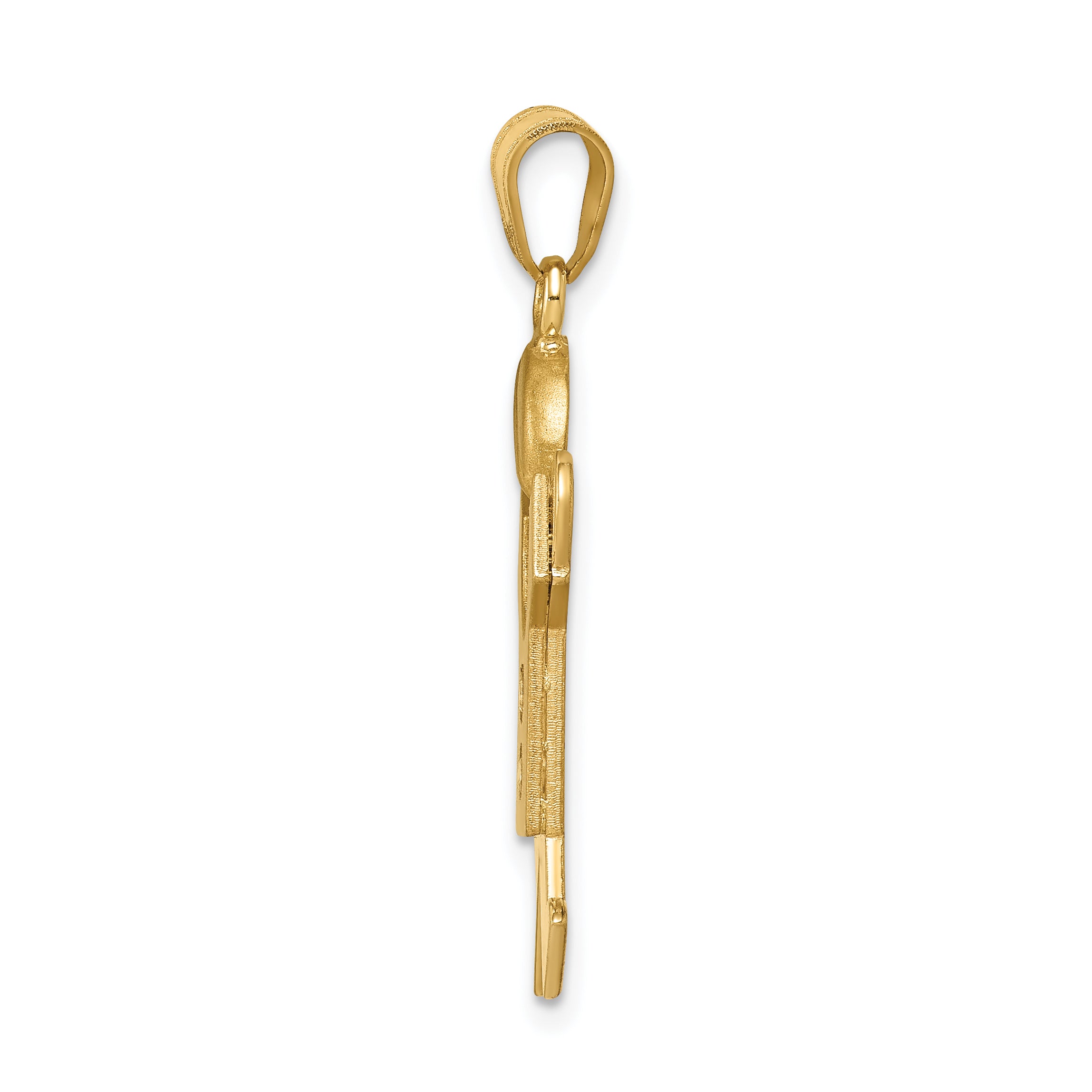 14k The Kids Medium Boy with Hat on Right VS Diamond Joy Pendant