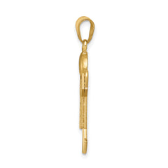 14k The Kids Medium Boy with Hat on Right A Diamond Joy Pendant