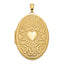 14k Celtic Knot Heart with Poem on Reverse 38mm Oval Locket