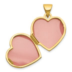 14k Polished Half Point Diamond Infinity Symbol 15mm Heart Locket