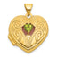 14k Polished Peridot August Birthstone 18mm Heart Locket