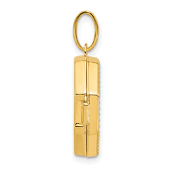 14k Polished with Beaded Border 18mm Octagon Shaped Locket