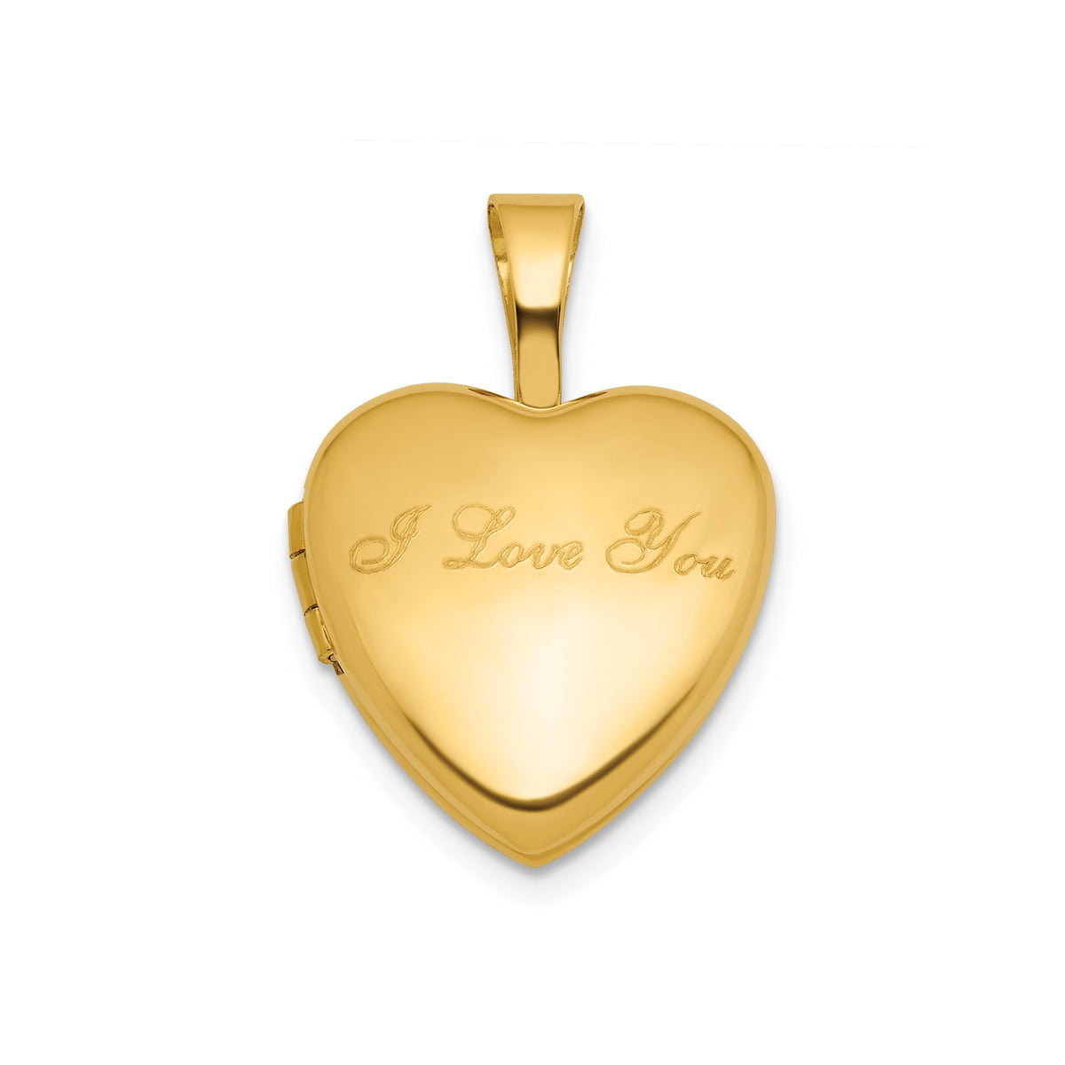 Love You Heart Locket in 14K Yellow Gold - Sophia Jewelers