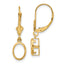 14k 8x6 Oval Leverback Earring Mounting (No Stone Included)