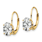 14k 8x6 Oval Leverback Earring Mounting (No Stone Included)