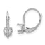 14k White Gold 5mm Heart Leverback Mounting (No Stone Included)