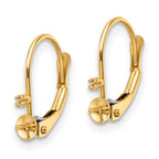 14k 5-5.5mm Pearl & Diamond Leverback Earring Mounting (No Stone Included)