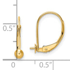 14k 5-5.5mm Pearl Leverback Earring Mounting (No Stone Included)