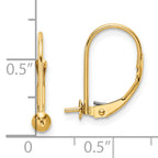 14k 6-6.5mm Pearl Leverback Earring Mounting (No Stone Included)